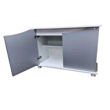 Kanki Pet 100 Cm MDF KP1004025GR Flex Gri Kapaklı Akvaryum Sehpası 100x40x69 cm