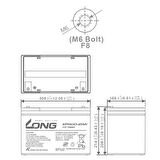 LONG 12Volt 100Ah Uzun Ömürlü Kuru Tip Akü