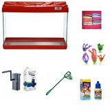 Kanki Pet 30 Cm Akvaryum Hazır Set 3018 Kırmızı