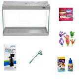 Kanki Pet 3518 Akvaryum Hazır Set Beyaz 35 CM