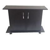 Kanki Pet 80 cm MDF Akvaryum Siyah Düz Sehpa  80x28x67 Cm