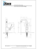 KARE PLATİN LAVABO BATARYASI