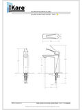 KARE PLATİN LAVABO BATARYASI