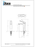 KARE PLATİN LAVABO BATARYASI