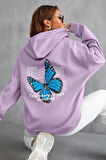 Uyguntarz Unisex Kelebek Sırt Baskılı Sweatshirt