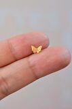 Gold Çelik Altın Kelebek Helix Piercing Kıkırdak Lob
