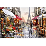 Canvas Aşıklar Şehri Sayılarla Boyama Seti  Kasnaklı 40 x 50 cm