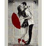 Canvas Romantik Şemsiye Anısı 5 Sayılarla Boyama Seti  Kasnaklı 40 x 50 cm