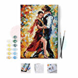 Canvas Tango Aşkı Sayılarla Boyama Seti  Kasnaklı 40 x 50 cm