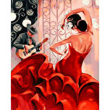 Canvas Çingene Dansı Boyama Seti  Kasnaklı 40 x 50 cm