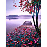 Canvas Manzara İskelesi Sayılarla Boyama Seti  Kasnaklı 40 x 50 cm