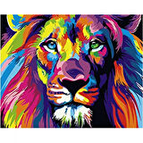 Canvas Renklerin Kralı Sayılarla Boyama Seti  Kasnaklı 40 x 50 cm