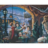 Canvas Bir Kış Muhabbeti Sayılarla Boyama Seti  Kasnaklı 40 x 50 cm