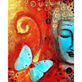 Canvas Budizm Felsefesi Sayılarla Boyama Seti  Kasnaklı 40 x 50 cm