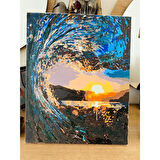 Canvas Rio De Jenario Dalgasi Sayılarla Boyama Seti  Kasnaklı 40 x 50 cm