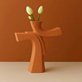  Asimetrik Form Beton Vazo – Minimal & Sanatsal Dekor 2 Li