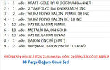2 YAş Kraft-Gold Banner, 30 Adet Pembe, Gold, Beyaz Balon 2 Pembe 1 Bej Yıldızlı Doğum  Günü Seti