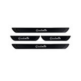 Alfa Romeo Guiletta 2012-2020 Modeller  Old Karbon Kapı Eşiği 4 Parça Krom Yazılı