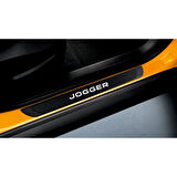 Dacia Jogger 2021 ve Üzeri Modeller Old Karbon Kapı Eşiği 4 Parça Krom Yazılı