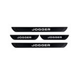 Dacia Jogger 2021 ve Üzeri Modeller Old Karbon Kapı Eşiği 4 Parça Krom Yazılı