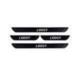 Dacia Lodgy 2012-2022 Modeller Old Krom Karbon Eşiği 4 Parça Krom Yazılı