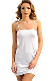 Mikropolyamid Kumaşlı Askıları Çıkabilen Straplez Kısa Elbise Altı Kombinezon