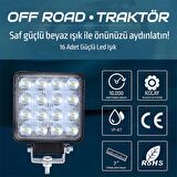 2 Adet OFF ROAD Beyaz Led Sis Farı Kare Çalışma Lambası 12/24V