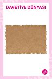 Not Kağıdı Tebrik Kartı Boş Kart 7 Cm X 10 Cm Kraft 250 gr 50 Adet Davetiye Düğün Nikah Kartvizit
