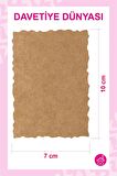 Not Kağıdı Tebrik Kartı Boş Kart 7 Cm X 10 Cm Kraft 250 gr 50 Adet Davetiye Düğün Nikah Kartvizit