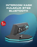Bt22 Kask Bluetooth Kulaklık Su Geçirmez Motosiklet İletişim Sistemi