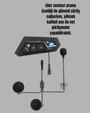 Bt22 Motosiklet Kask İçi Bluetooth Kulaklık İnterkom Destekli