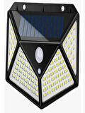 100 Ledli 3 ModGüneş Enerjili Solar Lamba Bahçe Yazlık Ev Led Hareket Sensörlü 4 Taraflı Aydınlatma