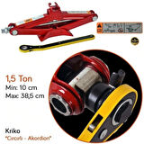 LEAOMOTOR 2000 - 2024 1.5 Ton Kapasiteli Evrensel Makaslı Oto Kriko Kolay Lastik Değişimi İçin Akıllı Mekanizma
