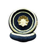 Kına Sepet Tepsi Takımı Siyah Gold Aplikli