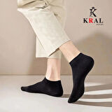 KRAL SOCKS Kadın - Erkek (10 ÇİFT ) Düz Desen Ekonomik Bilek Boy Patik Çorap