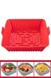 Onikiden Yanmaz Yapışmaz Airfryer Silikon Kare Pişirme Kabı SL101 - Hava Fritözlerle Uyumlu 20x20cm