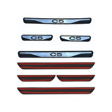 C5 Kapı Eşiği 2012 ve Üzeri New Krom Kapı Eşiği 4 Parça Paslanmaz Çelik