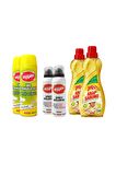 Koruma Hijyen Limon - Arap Sabunu Granit Sıvı Yüzey Temizleyici 1 lt & Sprey Kolonya 2x100 ml + WC Temizleyici Aktif Köpük 2x500 ml 