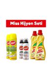 Koruma Hijyen Limon - Arap Sabunu Granit Sıvı Yüzey Temizleyici 1 lt & Sprey Kolonya 2x100 ml + WC Temizleyici Aktif Köpük 2x500 ml 