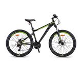 Kron XC-100 27.5 21 Vites 43 Cm Hidrolik Fren Dağ Bisikleti-Mat Siyah-Gri-Neon Sarı