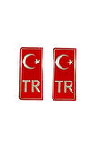 Tr Plaka Krom Sticker 2'li