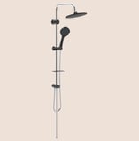 Valtemo Slim Black Rain Duş Seti