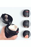 Paslanmaz Çelik Termos 500 ml Sızdırmaz Kilitli Kapak Çift Katmanlı Travel Mug Gri