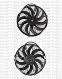 Kraftvoll 08120059 Aksıyel Fan Motoru 24V 12 Komple Yassı Orta Emici Aksıyel Fan Helıs 305mm S 7431567