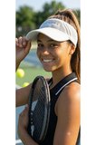 KADIN TRİKO ESNEK TENİS,GOLF,KOŞU SPORT YAZILI VİZÖR ŞAPKA-SİPERLİK