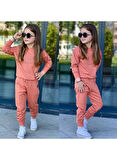 75028 STAY POSİTİVE NAKIŞLI KIZ TAKIM KİREMİT
