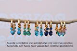 Soft Multicolor Sallantılı Küpe Çok Renkli Taşlı Şakira Küpe
