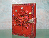 Leyloş Taşlı Deri Defter Model 6