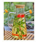 Leyloş Borosilikat Cam 900 Ml. Yağdanlık