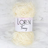 Loren Furry Krem El Örgü İpi - Rf065 - 34062